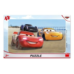 PUZZLE Frame 15 pcs - Cars Racing - DINO