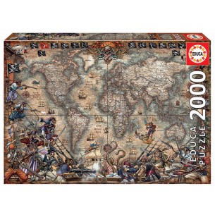 PUZZLE 2000 pcs Mapa de Piratas - EDUCA