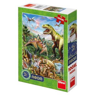PUZZLE 100 pcs XL NEON Dinossauros - DINO