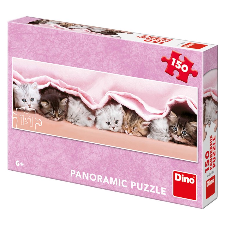 PUZZLE 150 pcs Panoramic - Gatinhos aninhados - DINO