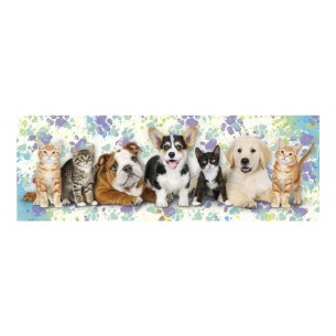 PUZZLE 150 pcs Panoramic - Gatinhos e Cachorrinhos - DINO 2
