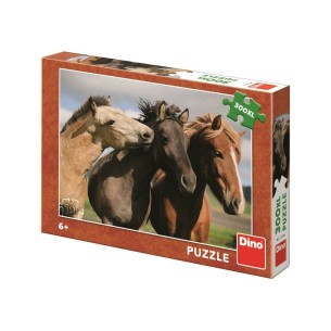 PUZZLE 300 pcs XL Cavalos Castanhos - DINO