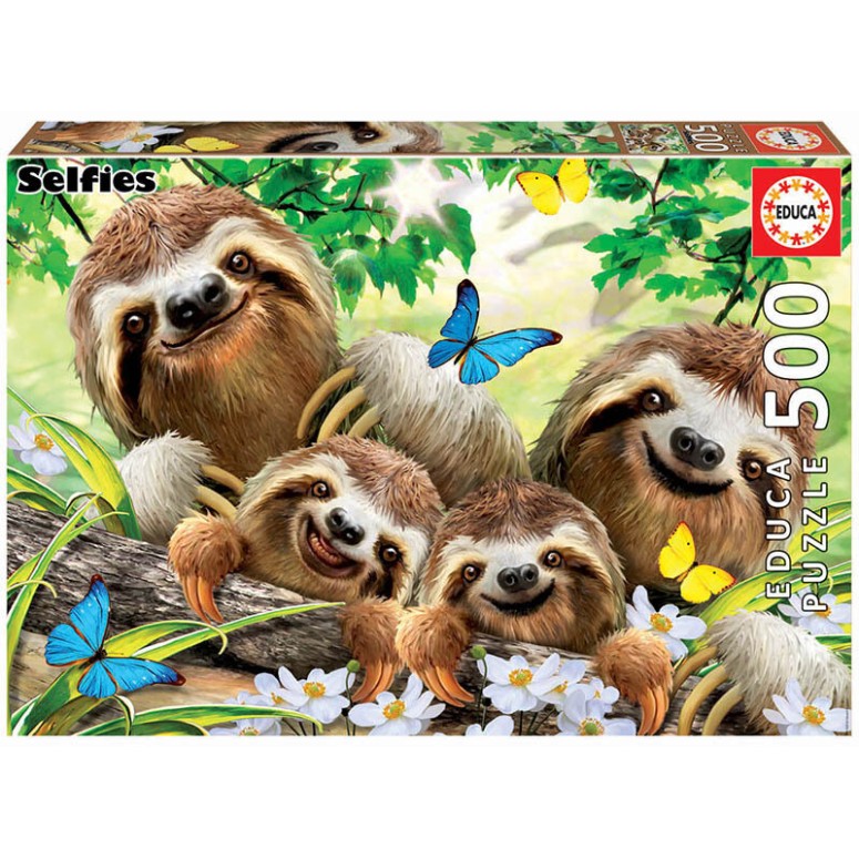 PUZZLE 500 pcs Família de Preguiças - EDUCA