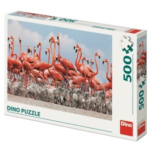 PUZZLE 500 pcs - Flamingos - DINO
