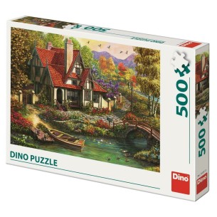 PUZZLE 500 pcs - Cottage by the Lake - DINO
