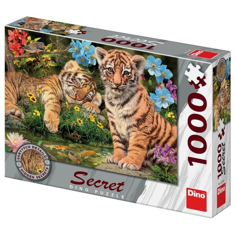 PUZZLE 1000 pcs - Tigres - SECRET Colection - DINO