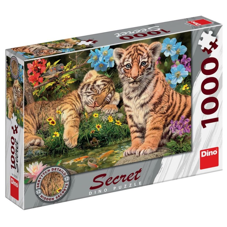 PUZZLE 1000 pcs - Tigres - SECRET Colection - DINO-1