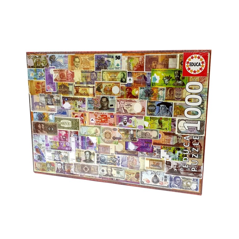 PUZZLE 1000 pcs Notas do Mundo - EDUCA