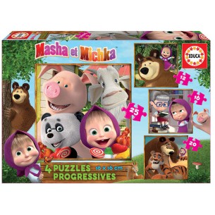 PUZZLE 12/16/20/25 pcs Masha e Urso Michka - EDUCA