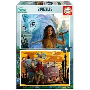 PUZZLE 2x48 pcs Raya e o Último Dragão - EDUCA