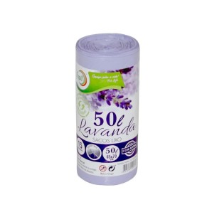 Saco PL P/Lixo (emb.15) 50L C/Aroma Lavanda