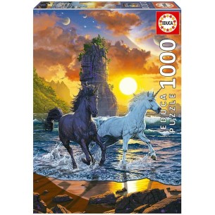 PUZZLE 1000 pcs Unicórnios na Praia - EDUCA