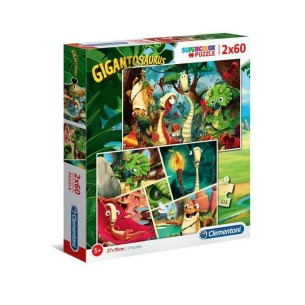 PUZZLE Super 2x60 pcs Gigantossaurus - Disney Junior - CLEMENTONI