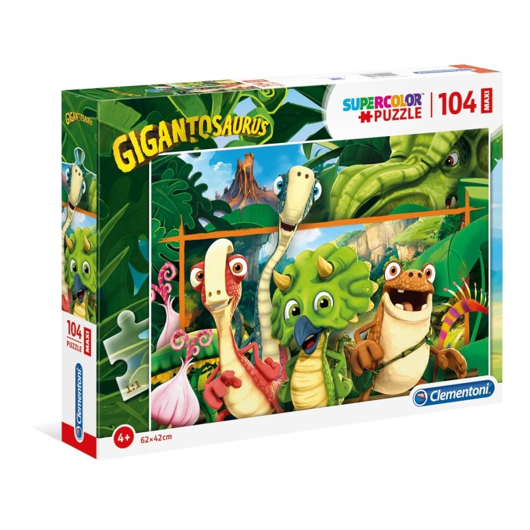 PUZZLE Supercolor MAXI - 104pcs - Gigantossaurus - CLEMENTONI