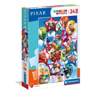 PUZZLE Supercolor MAXI - 24 pcs -Pixar Party - CLEMENTONI