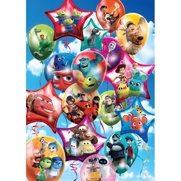 PUZZLE Supercolor MAXI - 24 pcs -Pixar Party - CLEMENTONI-0