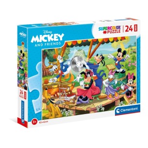 PUZZLE Supercolor MAXI - 24 pcs - Mickey & Amigos - CLEMENTONI