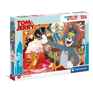PUZZLE Super 104 pcs Tom & Jerry -- CLEMENTONI