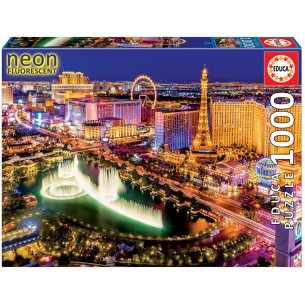 PUZZLE 1000 pcs Las Vegas "NEON FLUORESCENTE" - EDUCA