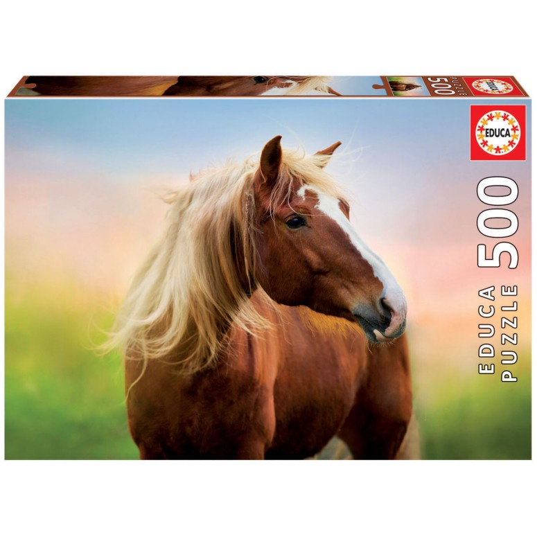 PUZZLE 500 pcs Cavalo ao Por do Sol - EDUCA