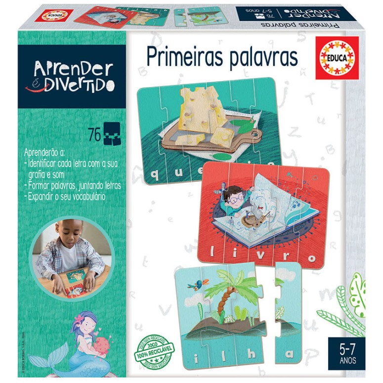 Jogo Didático em Puzzle - Primeiras Palavras - EDUCA