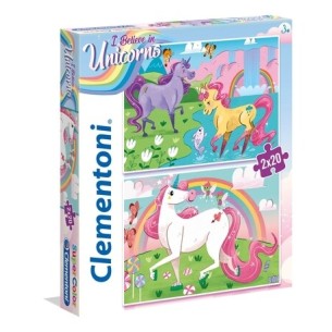 PUZZLE Unicórnio 2x20 pcs - CLEMENTONI