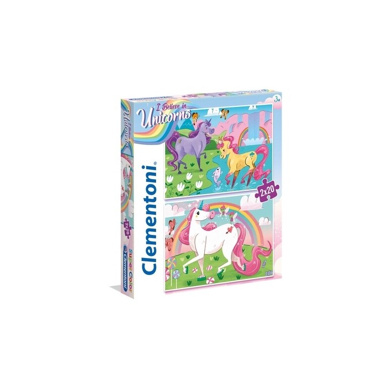 PUZZLE Unicórnio 2x20 pcs - CLEMENTONI