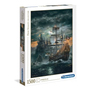 PUZZLE 1500 HQ Pirate Ship- CLEMENTONI