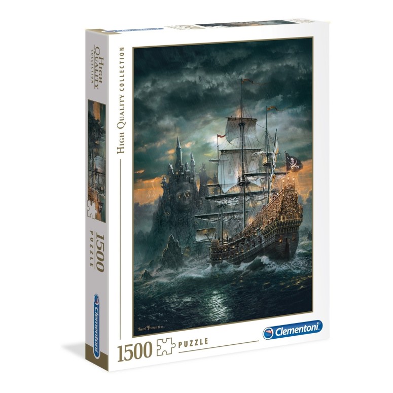 PUZZLE 1500 HQ Pirate Ship- CLEMENTONI