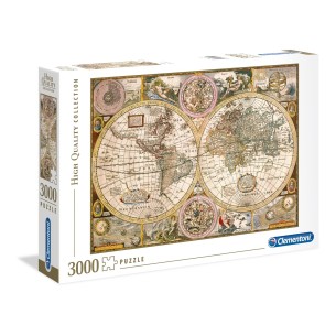 PUZZLE 3000 HQ Old Map - CLEMENTONI