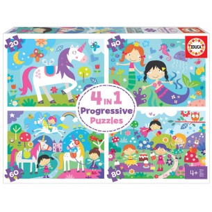 PUZZLE 20/40/60/80 pcs - Mundo de Fantasia - EDUCA