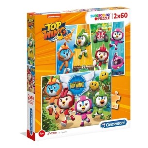 PUZZLE Super 2x60 pcs Top Wing - CLEMENTONI