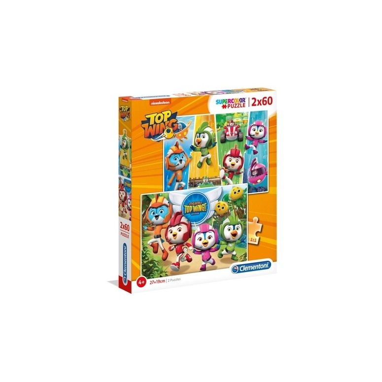 PUZZLE Super 2x60 pcs Top Wing - CLEMENTONI