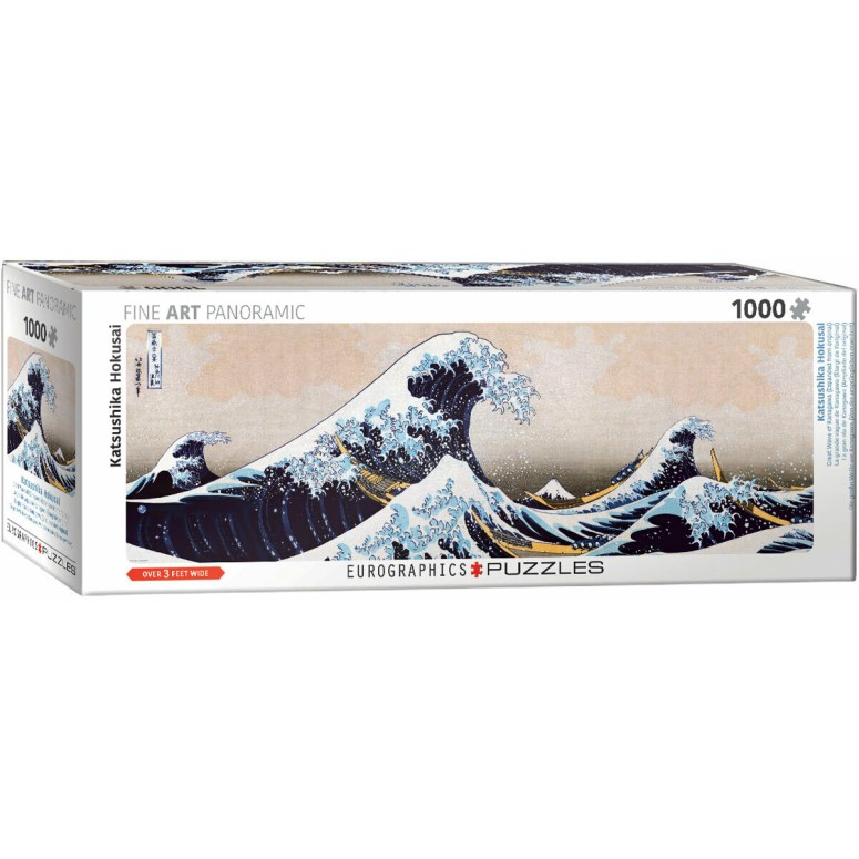 PUZZLE 1000 pcs Panoramic- Great Wave of Kanawaga - Eurographics