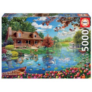 PUZZLE 5000 pcs CASA NO LAGO- EDUCA