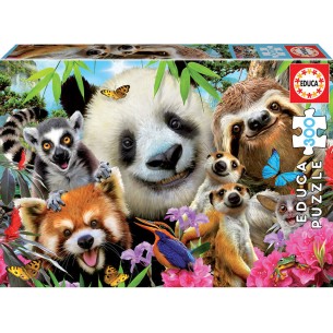 PUZZLE 300 pcs- Foto Animais Amigos - Olhos Pretos - EDUCA