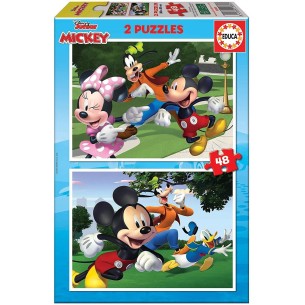 PUZZLE 2x48pcs Mickey & Friends - EDUCA