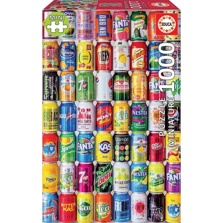 PUZZLE 1000 pcs MINI Latas Refrigerantes II - EDUCA