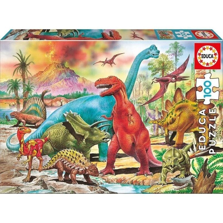 PUZZLE 100 pcs- DINOSSAUROS - EDUCA