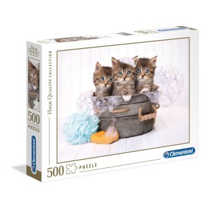 PUZZLE 500 HQ Kittens & Soap - CLEMENTONI