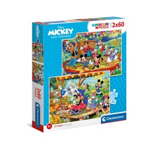 PUZZLE Super 2x60 pcs Mickey & Friends - CLEMENTONI