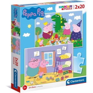 PUZZLE Peppa Pig 2x20 pcs - CLEMENTONI