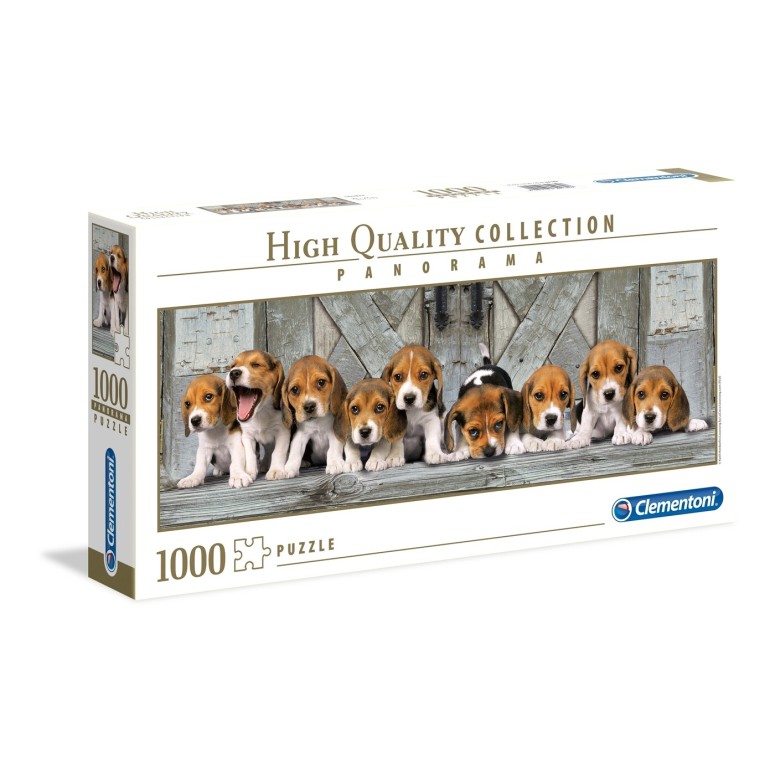 PUZZLE 1000 HQ Panorama - Beagles - CLEMENTONI