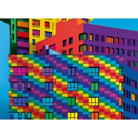 PUZZLE 500 HQ Colorboom Squares - CLEMENTONI-0