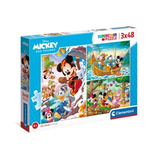 PUZZLE Mickey & Amigos - Disney 3x48pcs - CLEMENTONI