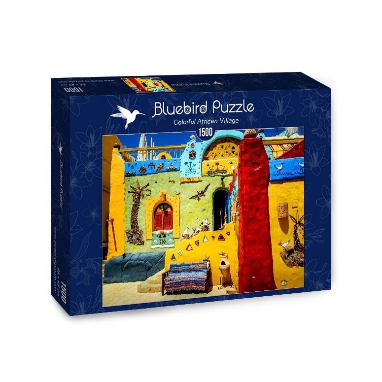 PUZZLE 1500 pcs - Colorful African Village - BLUEBIRD