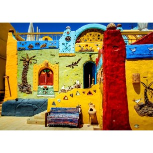 PUZZLE 1500 pcs - Colorful African Village - BLUEBIRD 2