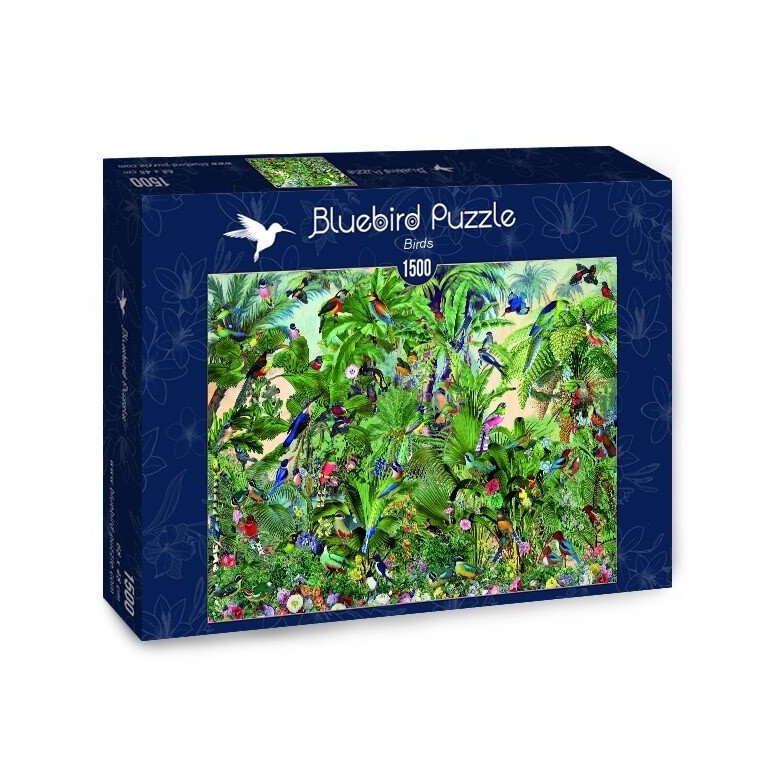 PUZZLE 1500 pcs - Birds - BLUEBIRD