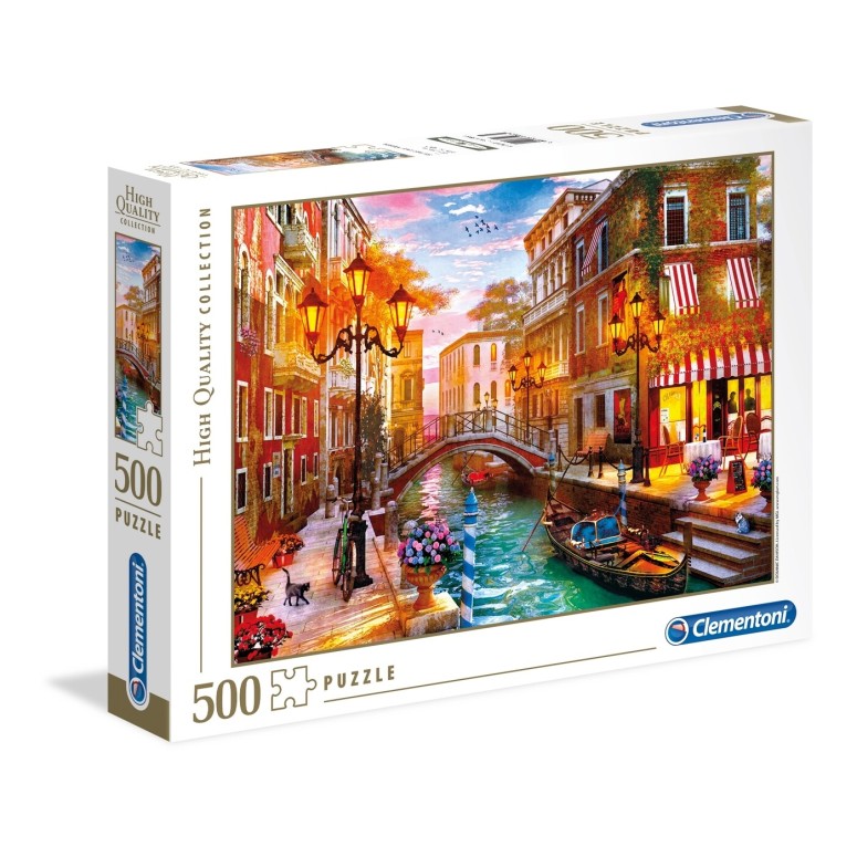 PUZZLE 500 HQ Sunset over Venice - CLEMENTONI