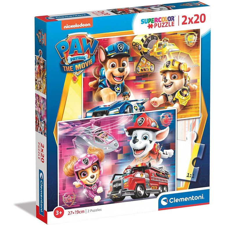 PUZZLE Patrulha Pata, O Filme 2x20 pcs - CLEMENTONI